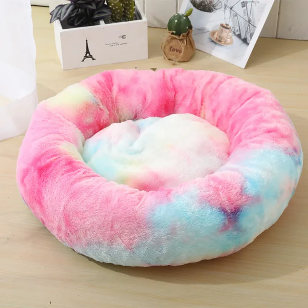 Fluffy Donut Dog Bed ๐พ