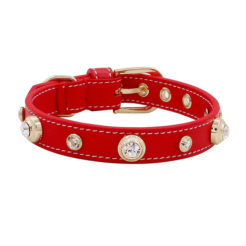 Multicolor Leather Pet Collar