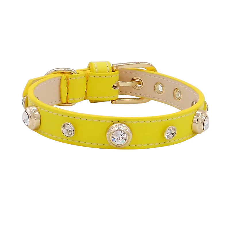 Multicolor Leather Pet Collar